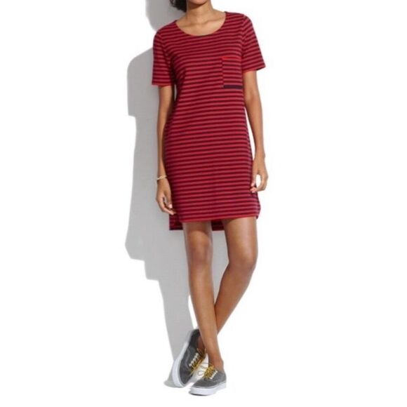 Madewell Striped Stretch T-Shirt Mini Dress Size Small (H6) - Picture 1 of 11